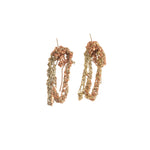 2-Tone Drip Earrings in Haze + Rose Gold