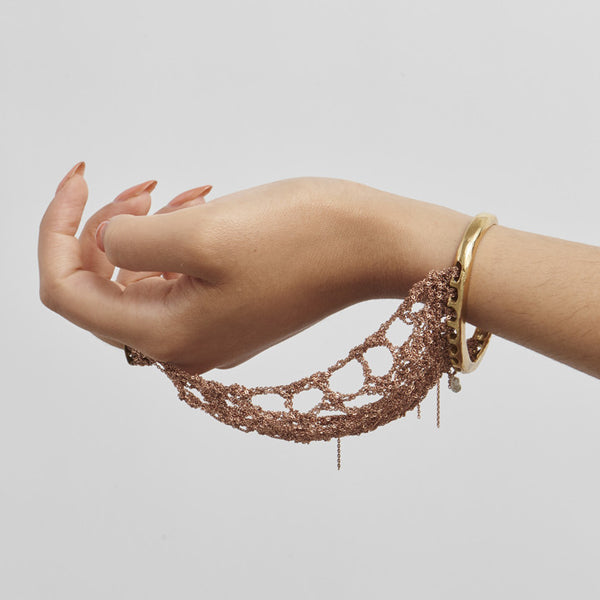 Slave Bracelet in Rose Gold with Brass Hardware – Arielle de Pinto