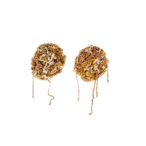 Blended Nugget Earrings in Silver, Gold, and Rose Gold