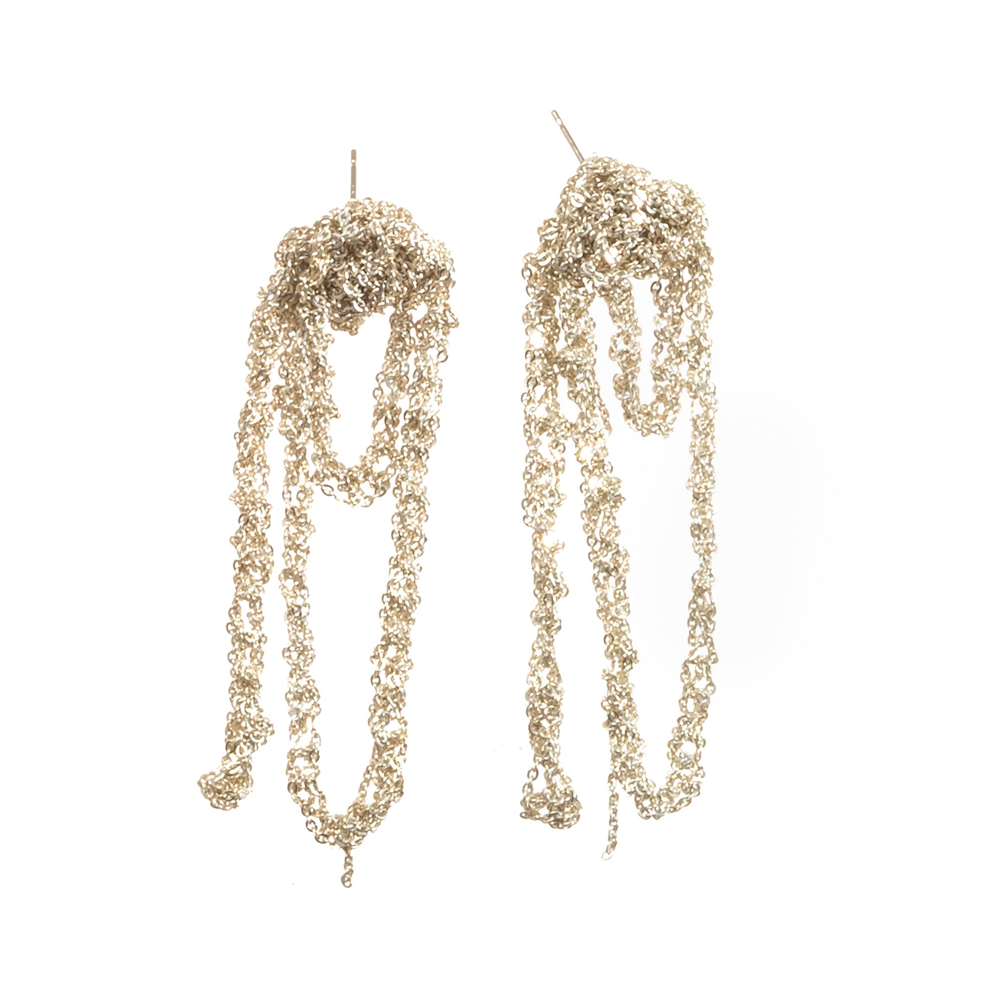 Drip Earrings in Silver