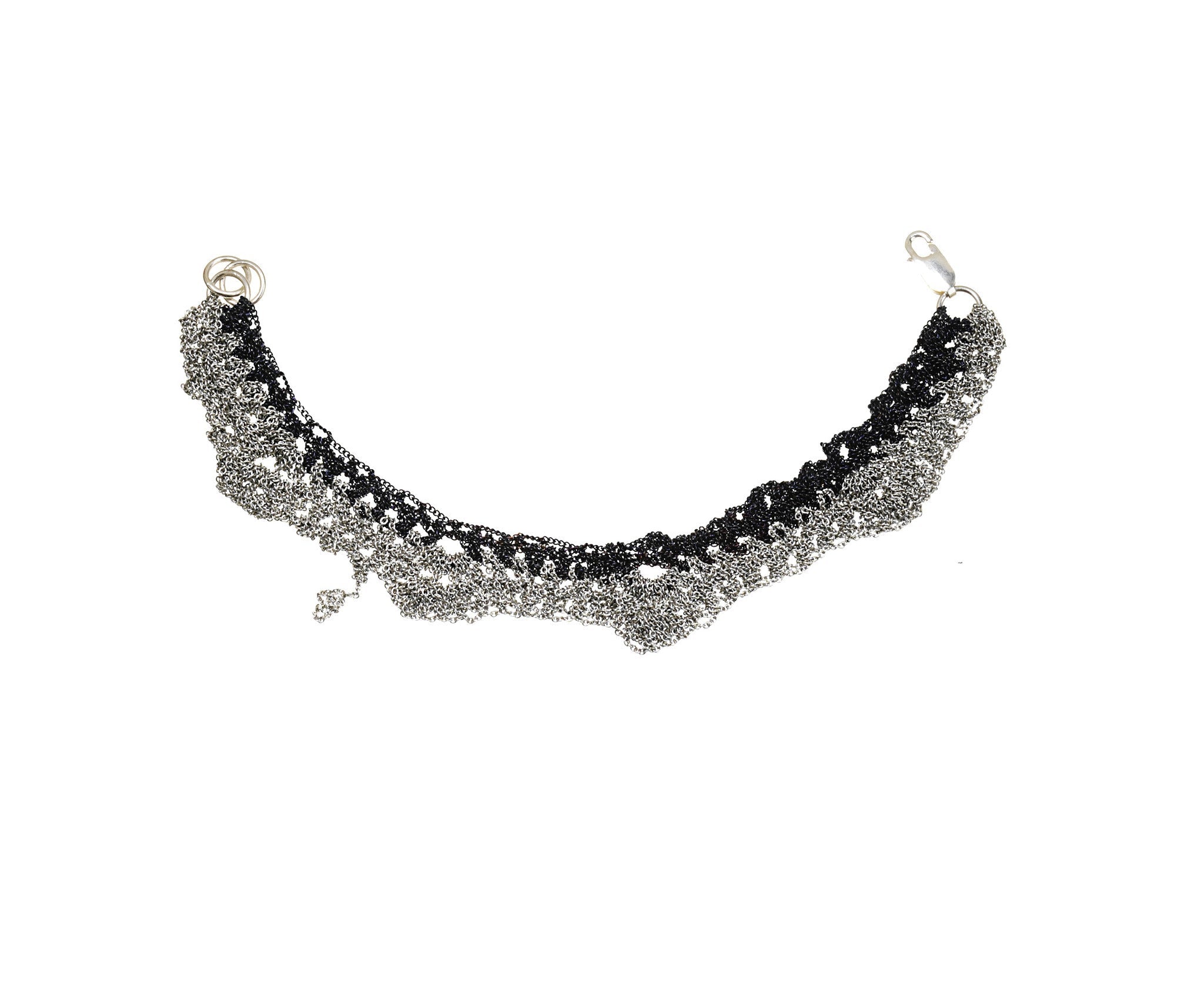 Zig Zag Bracelet in Ash and Charcoal