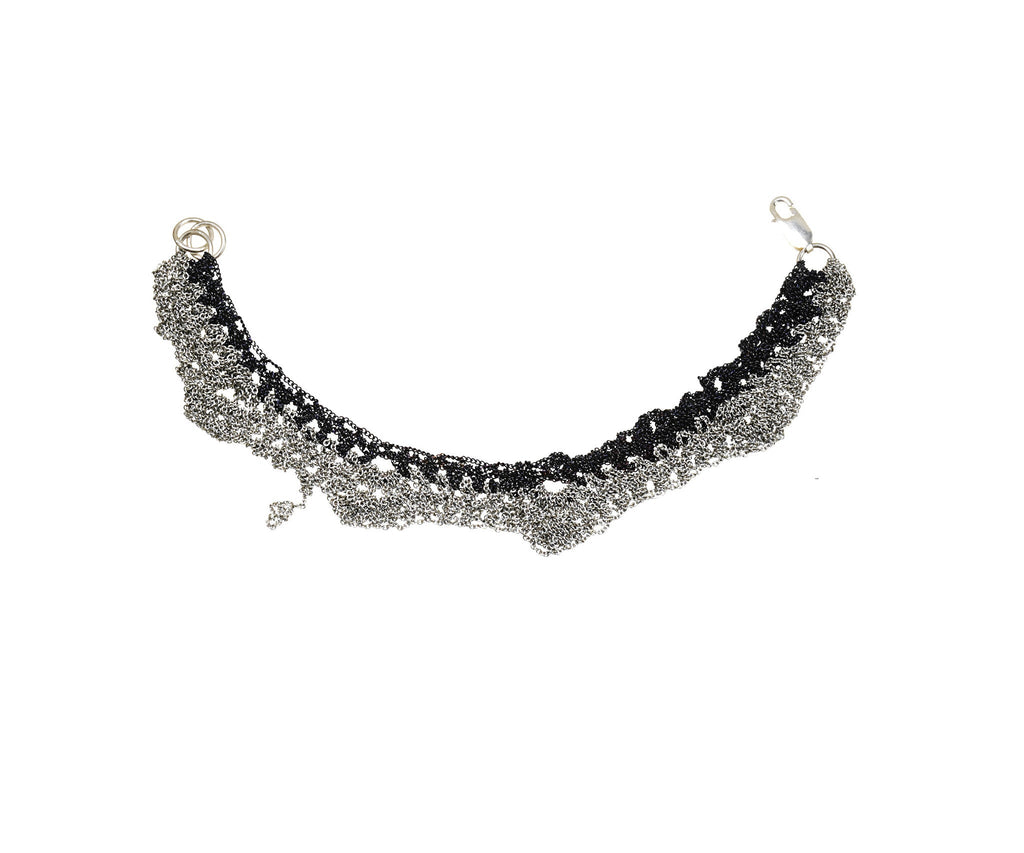 Zig Zag Bracelet in Ash and Charcoal