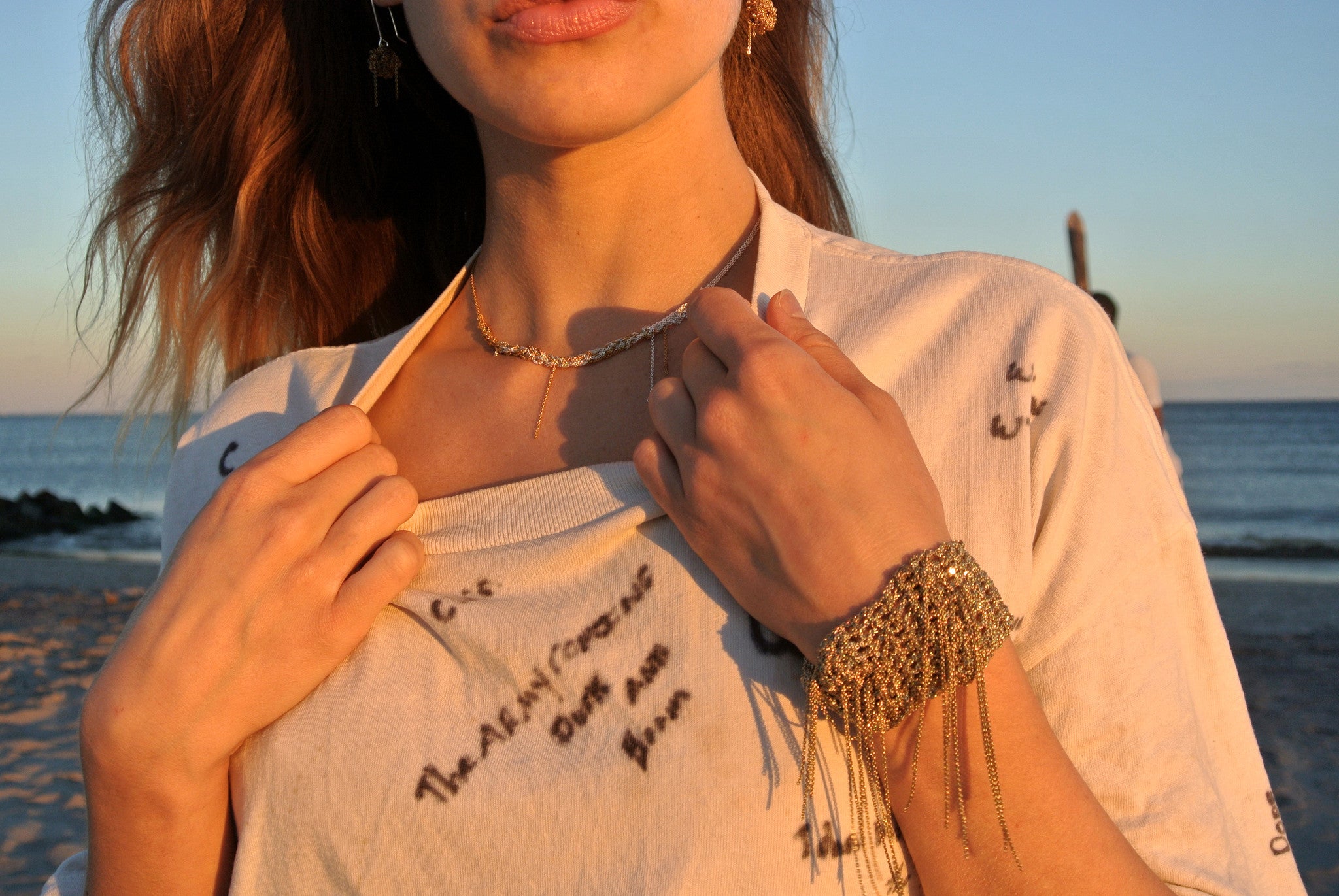 2-Tone Clasped Skinny in Rose Gold + Gold