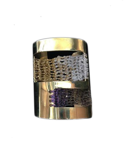 Cut-Out Cuff in Gold + Spectrum + Burnt Gold + Silver w/ Brass hardware