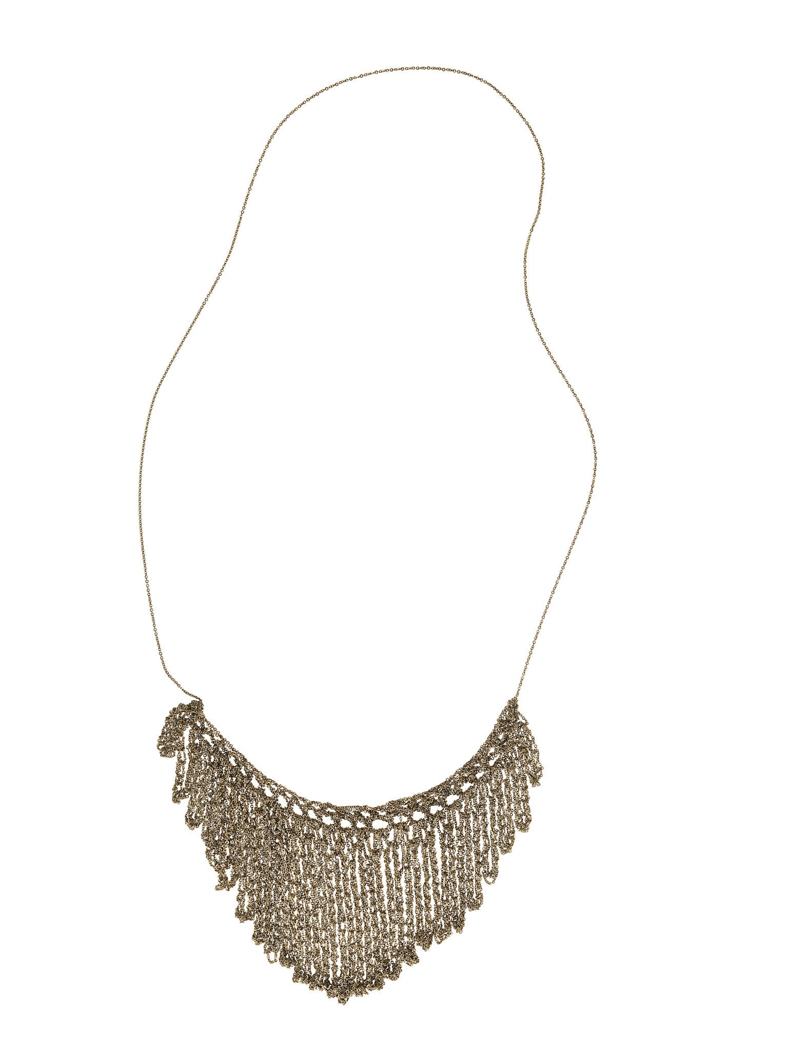 String Fringe Necklace in Haze