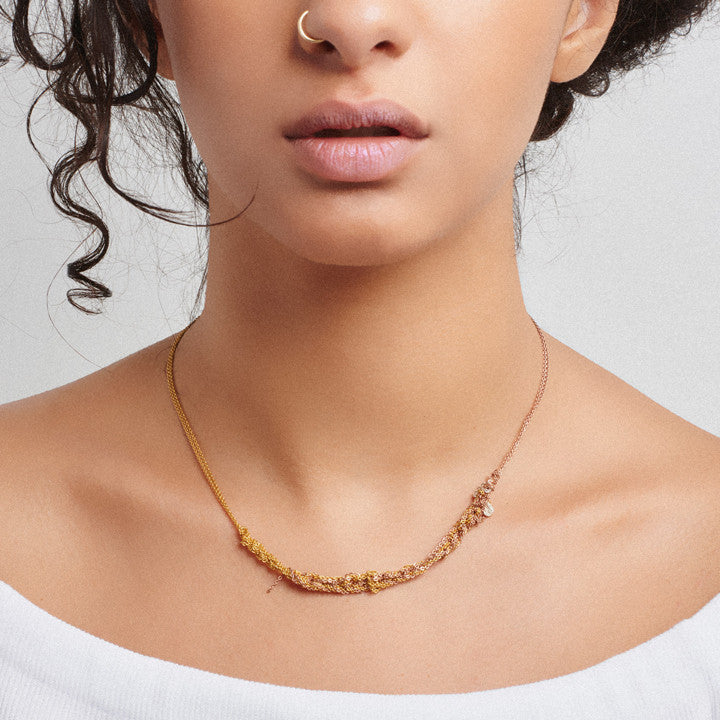 2-Tone Clasped Skinny in Rose Gold + Gold