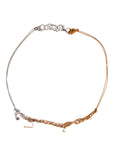 2-Tone Clasped Skinny in Silver + Rose Gold