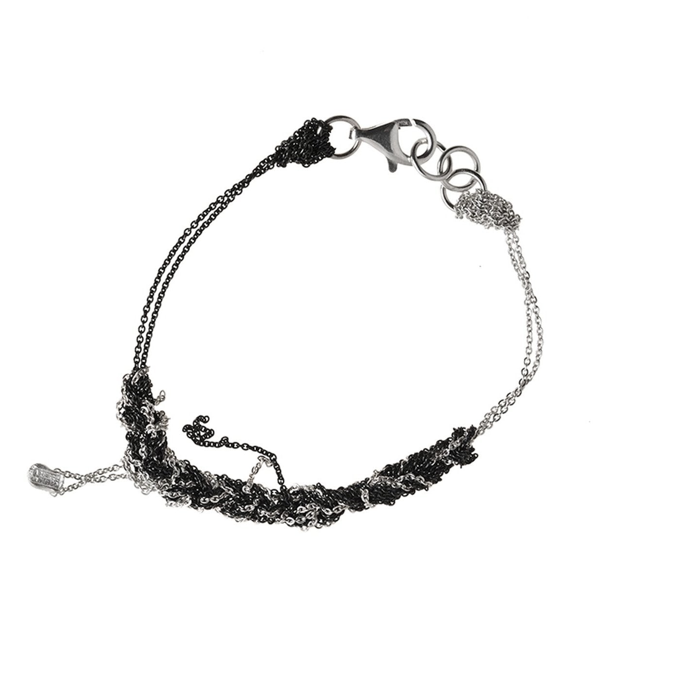 2-Tone Bare Chain Bracelet in Ash + Charcoal
