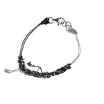 2-Tone Bare Chain Bracelet in Ash + Charcoal