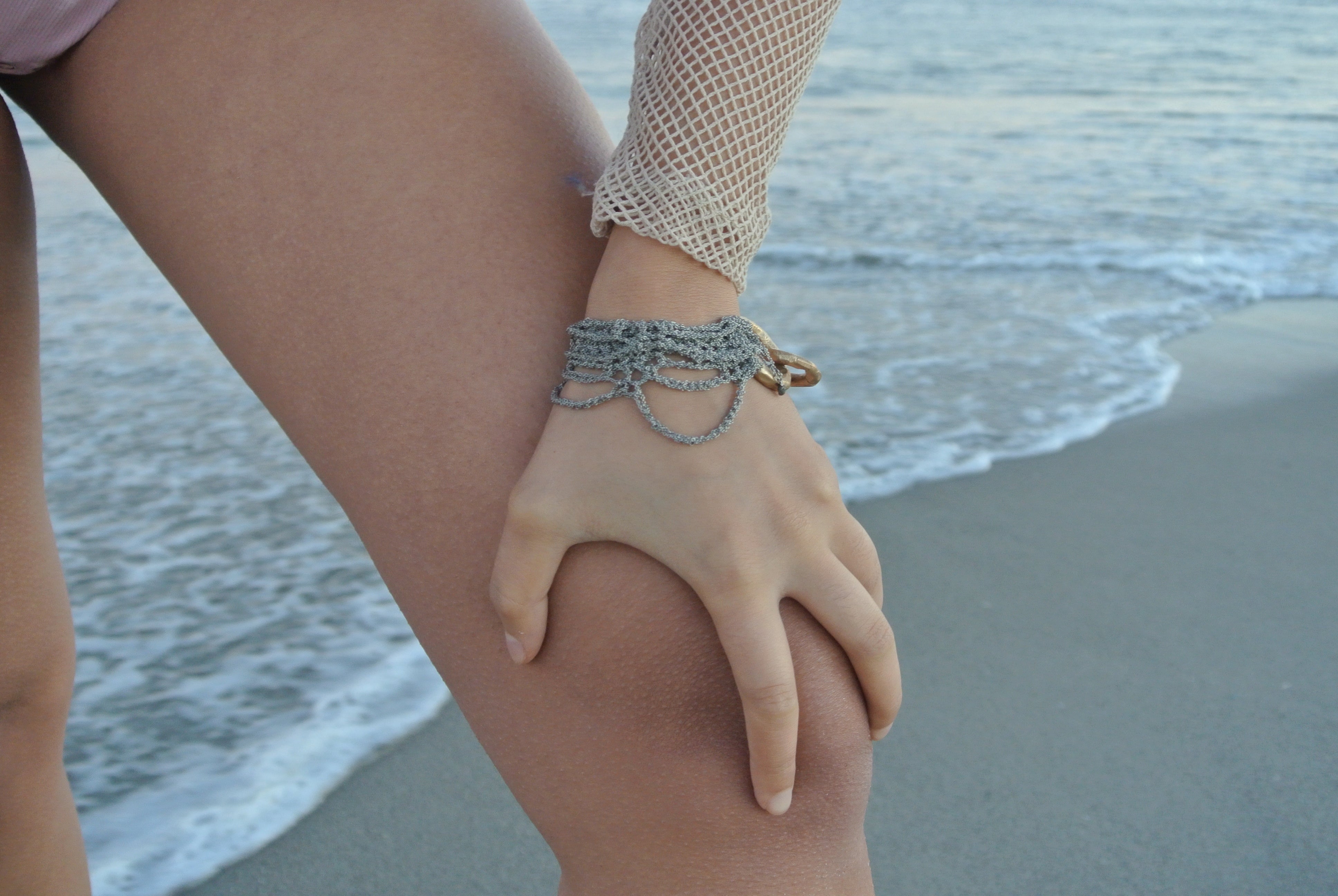 Reaper Bracelet in Charcoal w/ Brass Ring Clasp