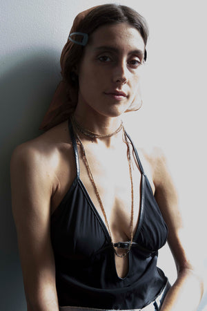 Melded Simple Necklace in Ash