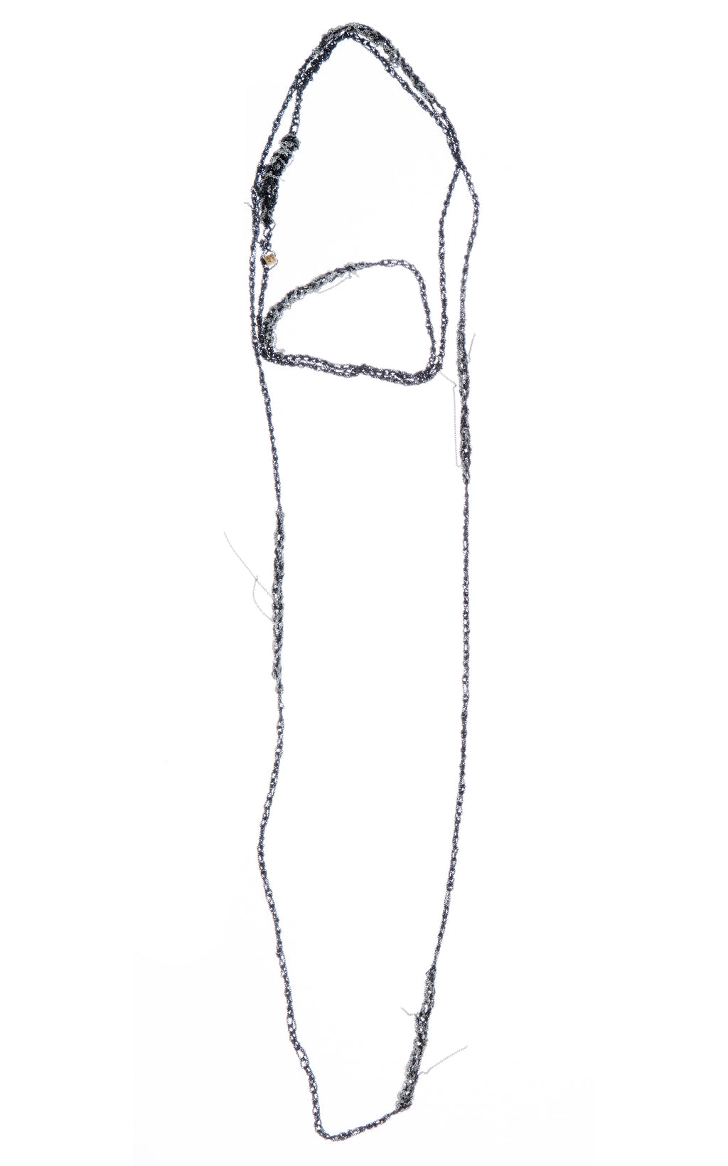 Melded Simple Necklace in Charcoal + Ash