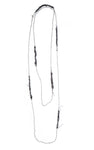 Melded Simple Necklace in Silver + Midnight