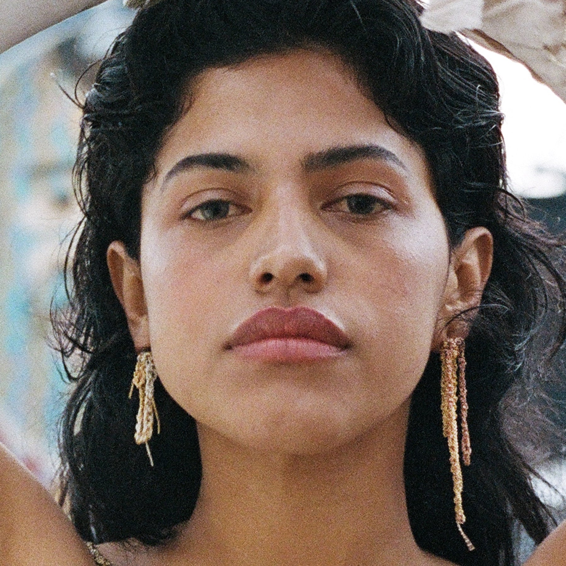 2-Tone Drip Earrings in Silver + Gold