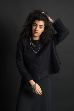 Melded Simple Necklace in Ash