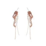 2-Tone Drip Earrings in Silver + Rose Gold