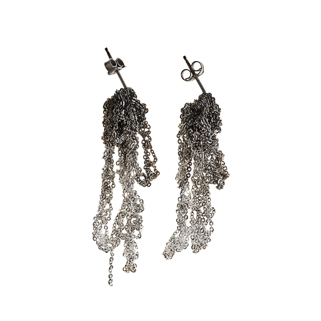 Drip Earrings in Silver Gradient