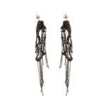 Hairy Drip Earrings in Charcoal + Ash