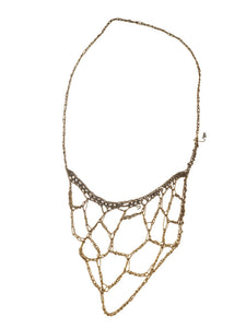 Web Necklace in Gold Gradient