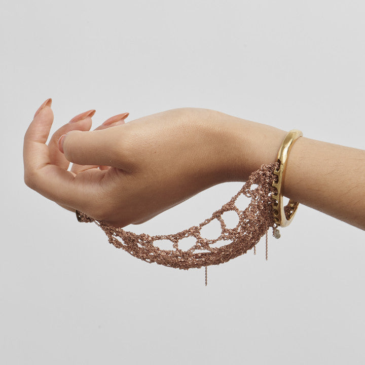 Slave Bracelet in Rose Gold with Brass Hardware