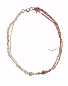 Siamese Choker in Silver + Rose Gold