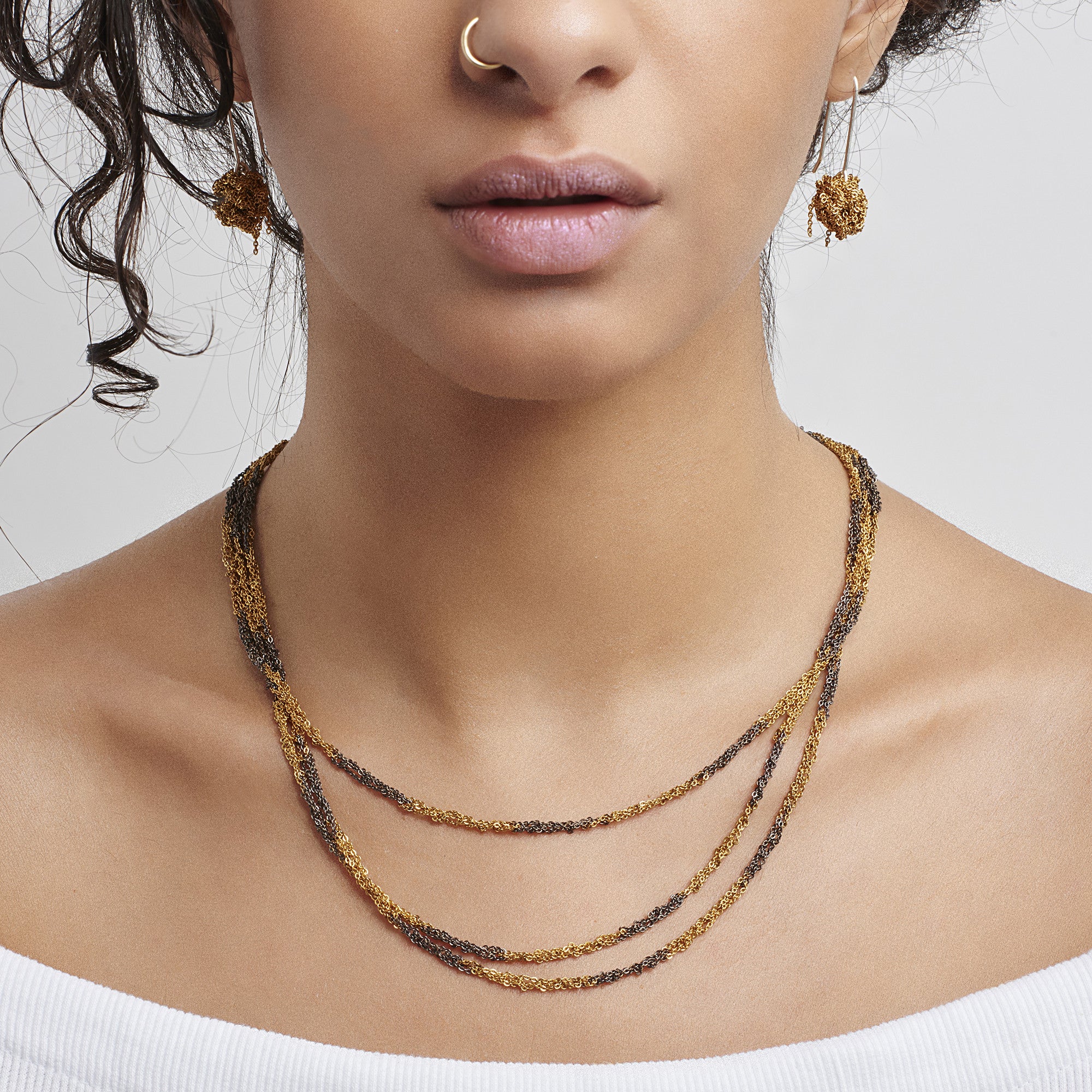 3-Tiered Simple Necklace in Haze