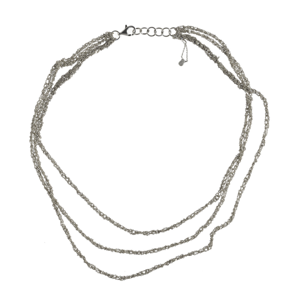3-Tiered Simple Necklace in Ash