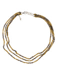 3-Tiered Simple Necklace in Gold Dalmatian