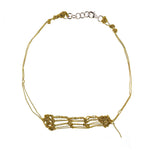 Clasped Bare Frame Necklace in Gold