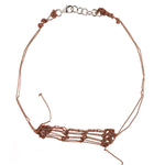 Clasped Bare Frame Necklace in Rose gold