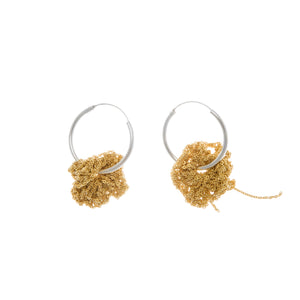 Pansy Hoops in Gold