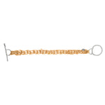 Baby Tee Bracelet in Gold w/Silver Twist Toggle