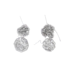 Currency Earrings in Silver