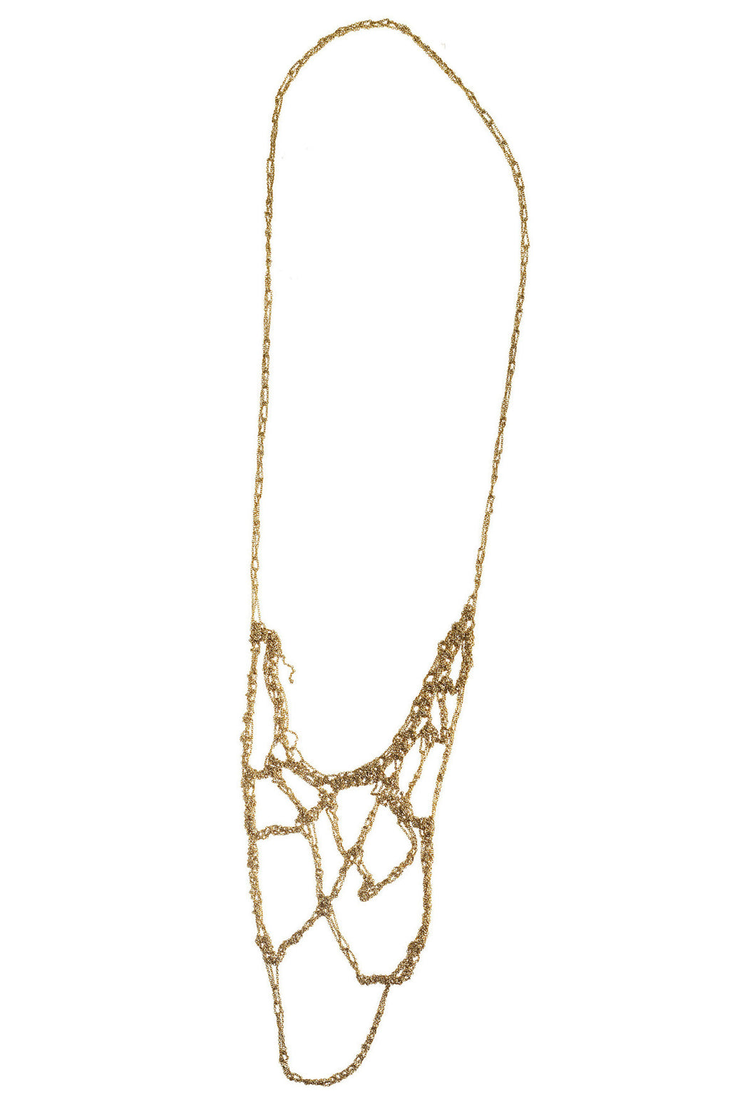 Web Necklace in Gold