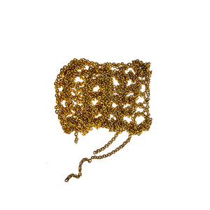 2-Tone Bare Chain Bracelet in Gold