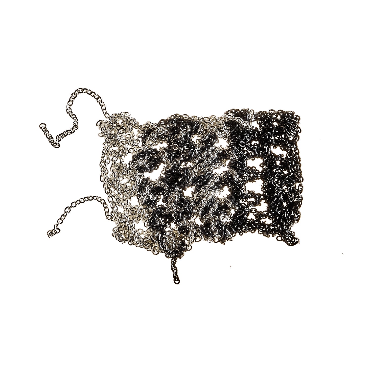 Zig Zag Bracelet in Midnight + Silver