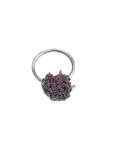 2-Tone Bead Ring in Plum + Charcoal